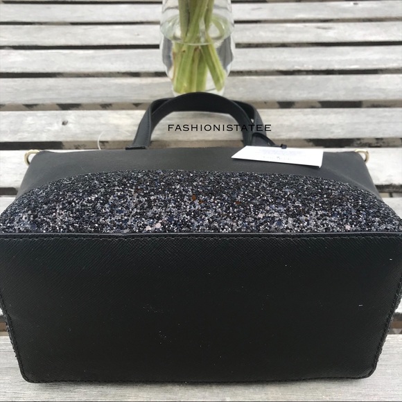 Kate spade Ina black glitter satchel card holder - Picture 5 of 8